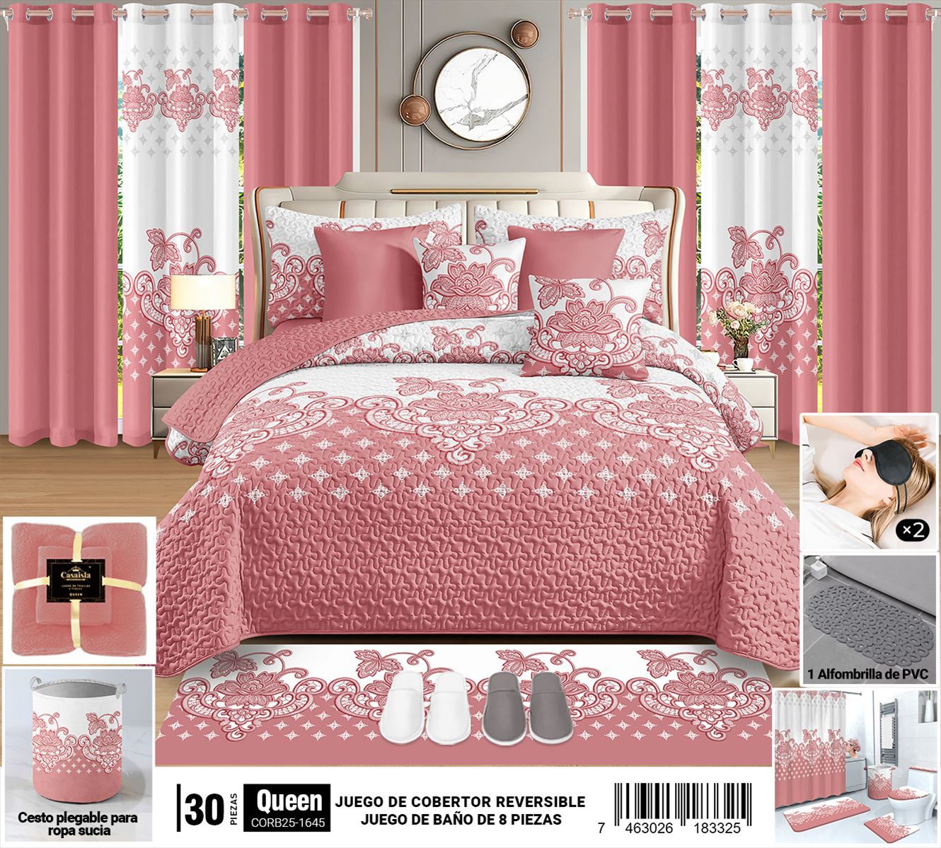 Juego de cobertor de 30 piezas Queen