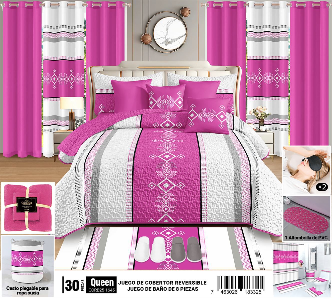 Juego de cobertor de 30 piezas Queen - Imagen 3