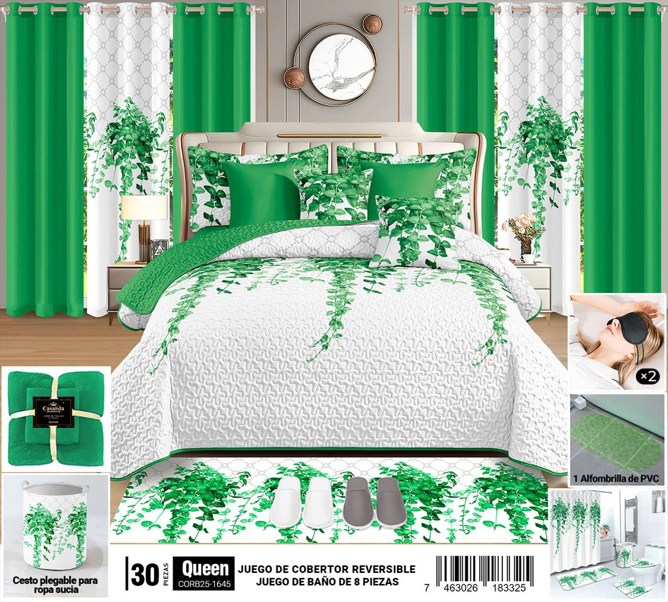 Juego de cobertor de 30 piezas Queen - Imagen 2