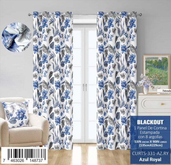 Cortina blackout estampada - Imagen 2