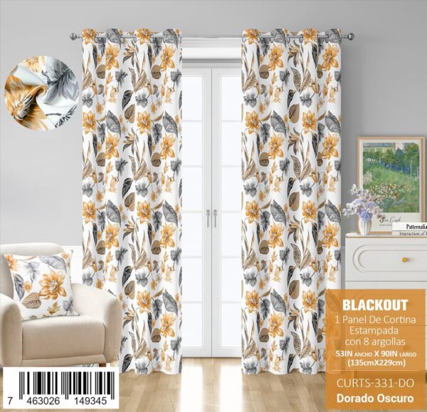 Cortina blackout estampada - Imagen 3
