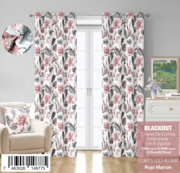 Cortina blackout estampada - Imagen 5