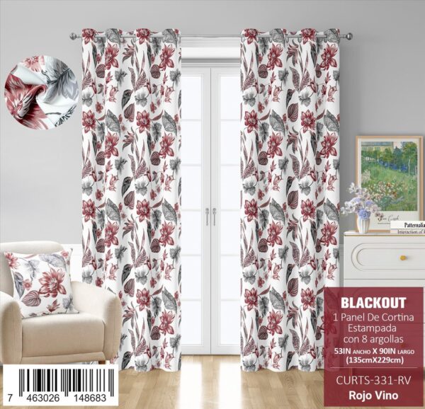 Cortina blackout estampada - Imagen 7