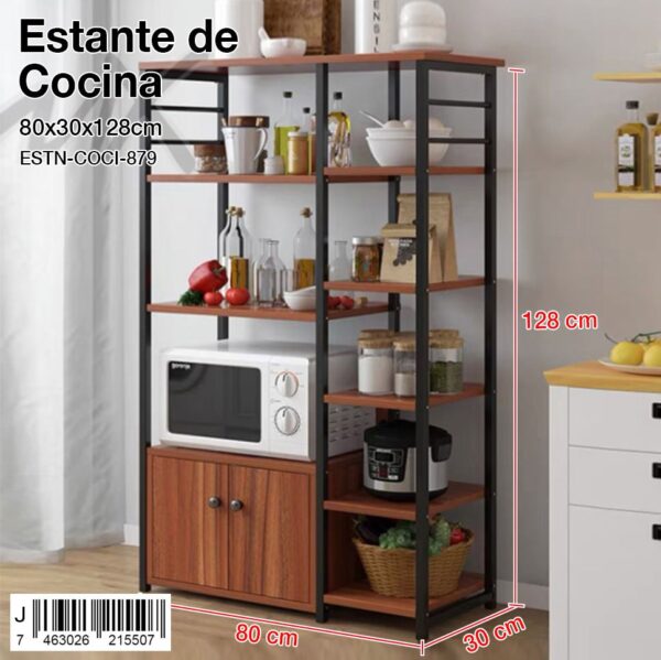 Estante de cocina con almacenamiento