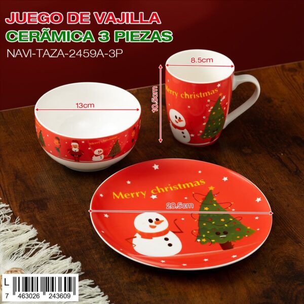Juego de vajilla navideña de 3 piezas - Imagen 2