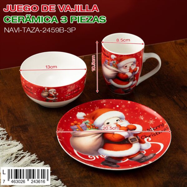Juego de vajilla navideña de 3 piezas - Imagen 3