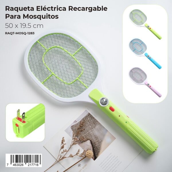 Raqueta para mosquitos recargable