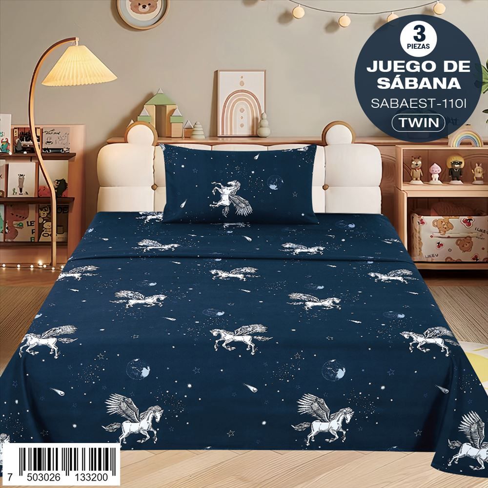 Juego de sábanas estampadas de 3 piezas Twin - Imagen 8