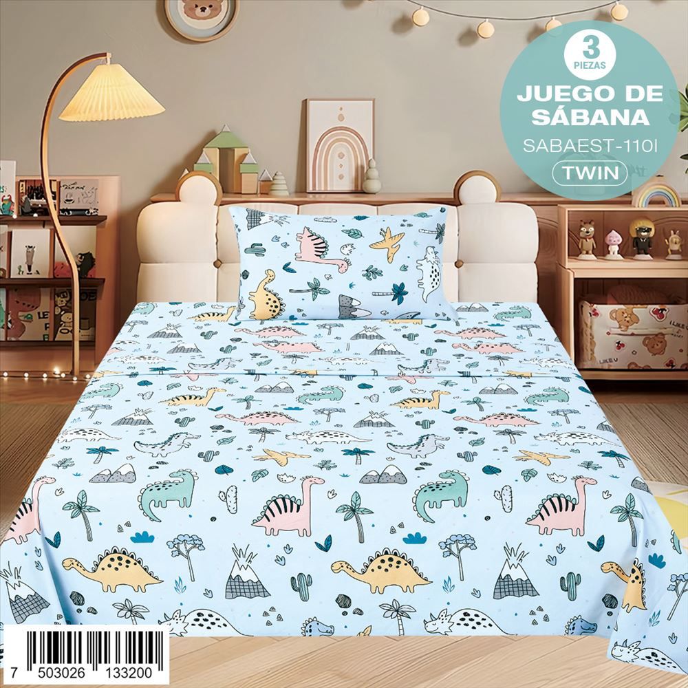 Juego de sábanas estampadas de 3 piezas Twin - Imagen 5