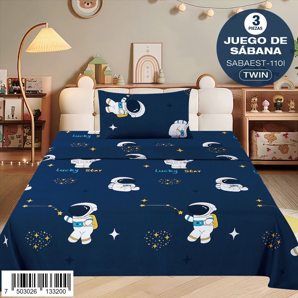 Juego de sábanas estampadas de 3 piezas Twin - Imagen 6