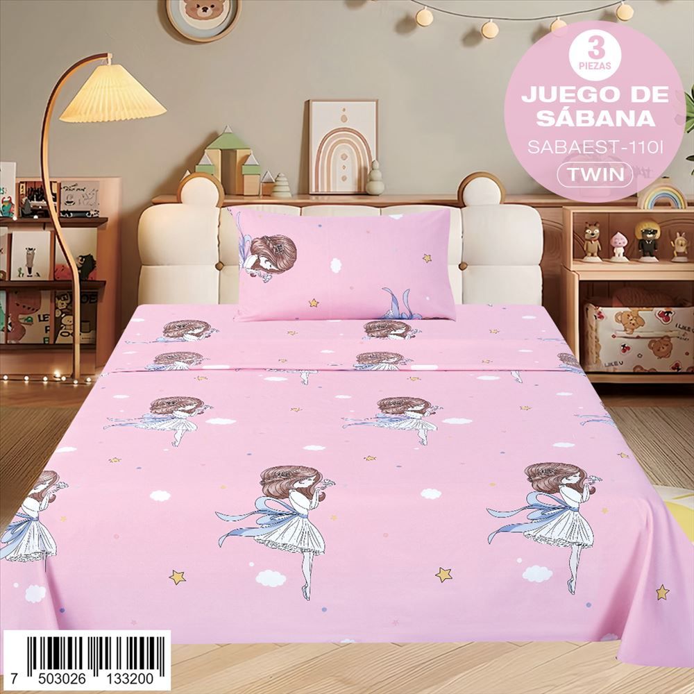 Juego de sábanas estampadas de 3 piezas Twin - Imagen 7