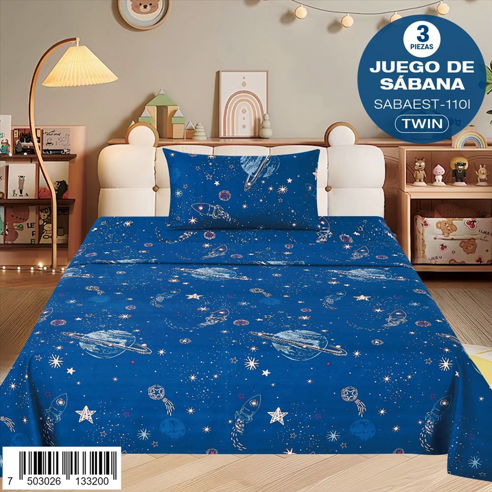 Juego de sábanas estampadas de 3 piezas Twin - Imagen 10