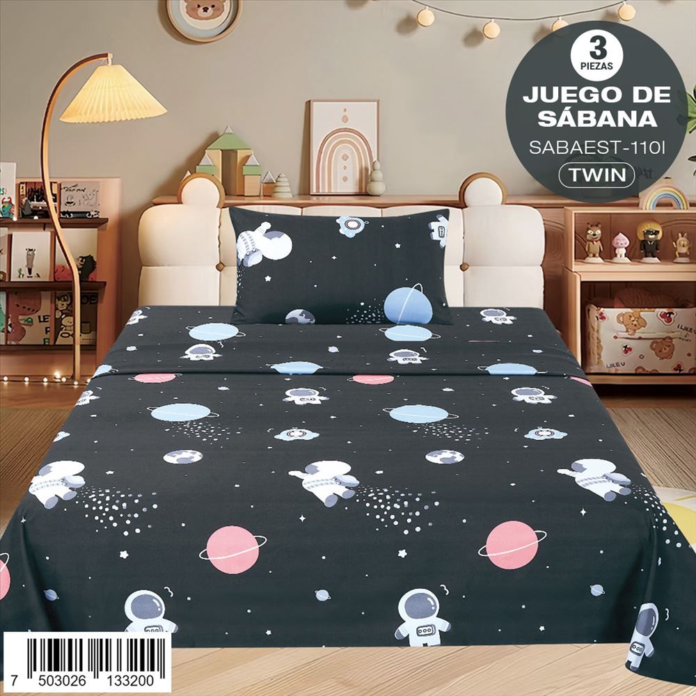 Juego de sábanas estampadas de 3 piezas Twin - Imagen 11