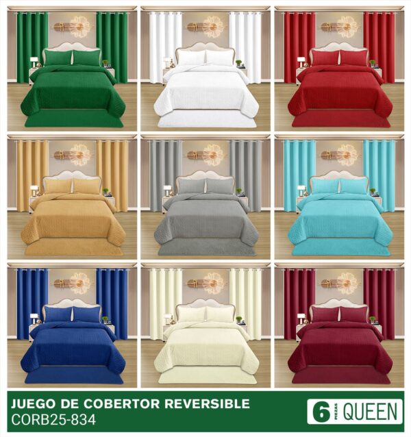 Juego de cobertor de 6 piezas Queen - Imagen 10